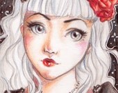 Goth Loli ACEO - Original Art