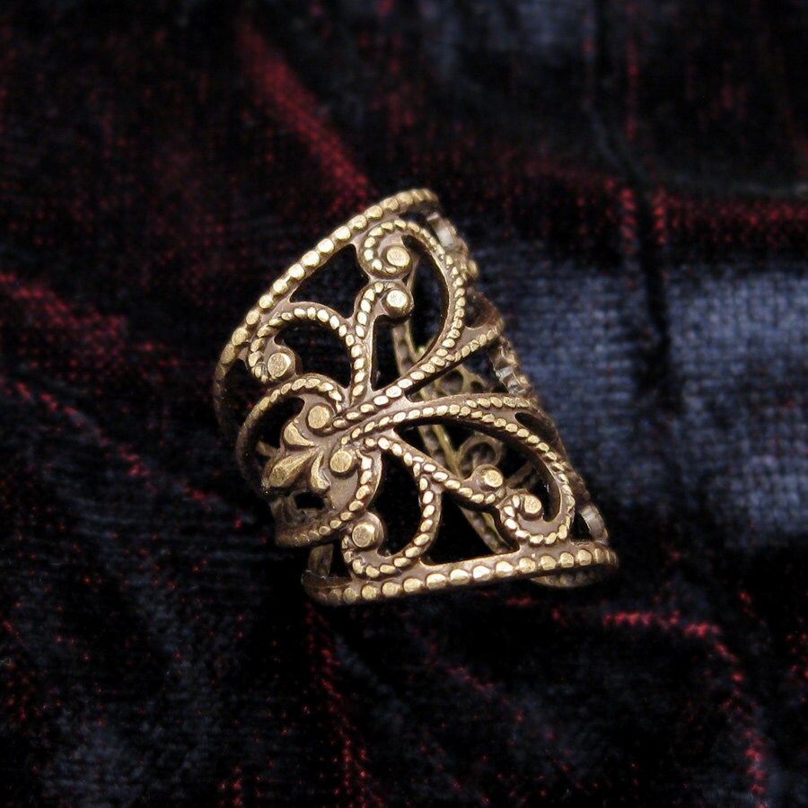 Brass Filigree Ear Cuff