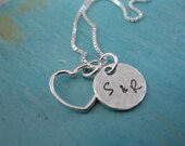 Personalized Hand Stamped Sterling Silver READY TO SHIP Tiny Love