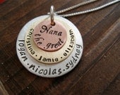 Mixed Metal Copper On Top Triple Stack Personalized Necklace