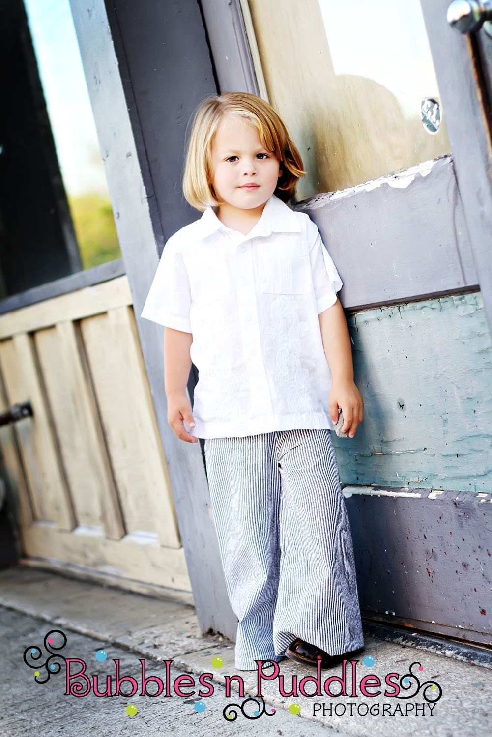Little Boy SEAR-SUCKER OUTFIT...... tie tee and pants set..... perfect for spring and summer