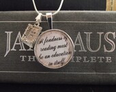 Fondness of Reading- Emma- Jane Austen- buy two get one free- includes a 16" or 18" snake chain- READY TO SHIP