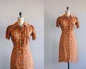 vintage 1930s dress / rayon 30s dress / Gin Mill dress