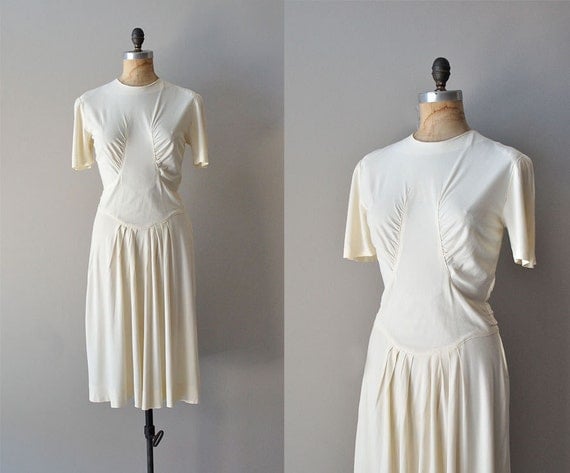 1930s dress / white 30s dress / Lindy Hop dress