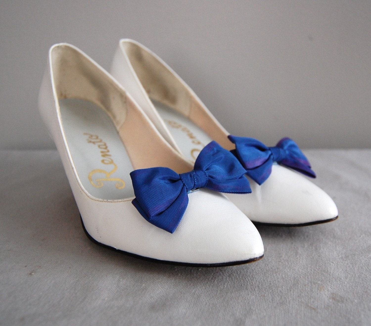 vintage BLUEBELL blue bow heels