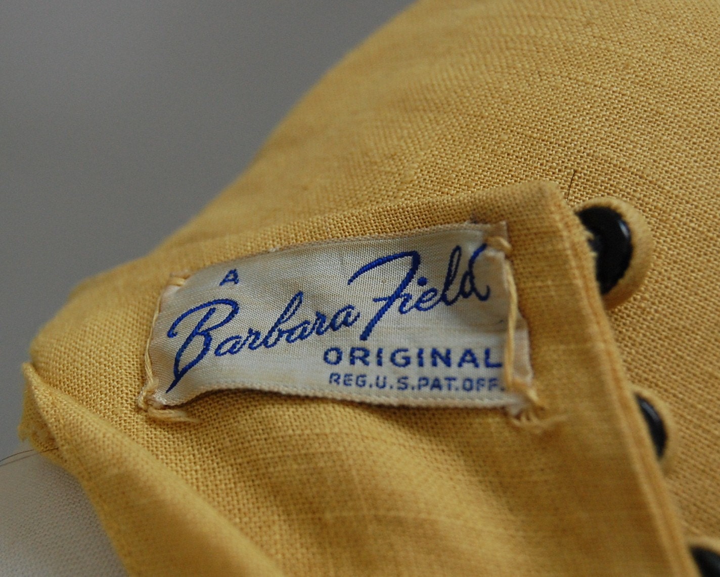vintage 1940s SAFFRON linen dress