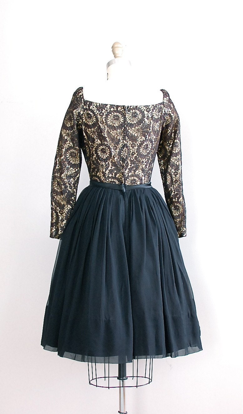 vintage 1950s Promises, Promises lace dress