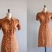 vintage 1930s dress / rayon 30s dress / Gin Mill dress
