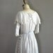 edwardian dress / 1910s dress / white cotton tea dress