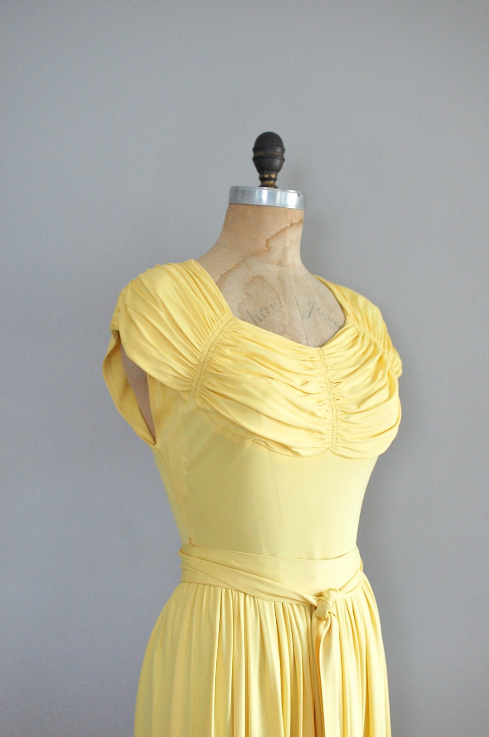 1930s dress / 30s dress / long dress / Limoncello dress