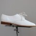 white leather oxfords / 80s oxfords / white oxfords