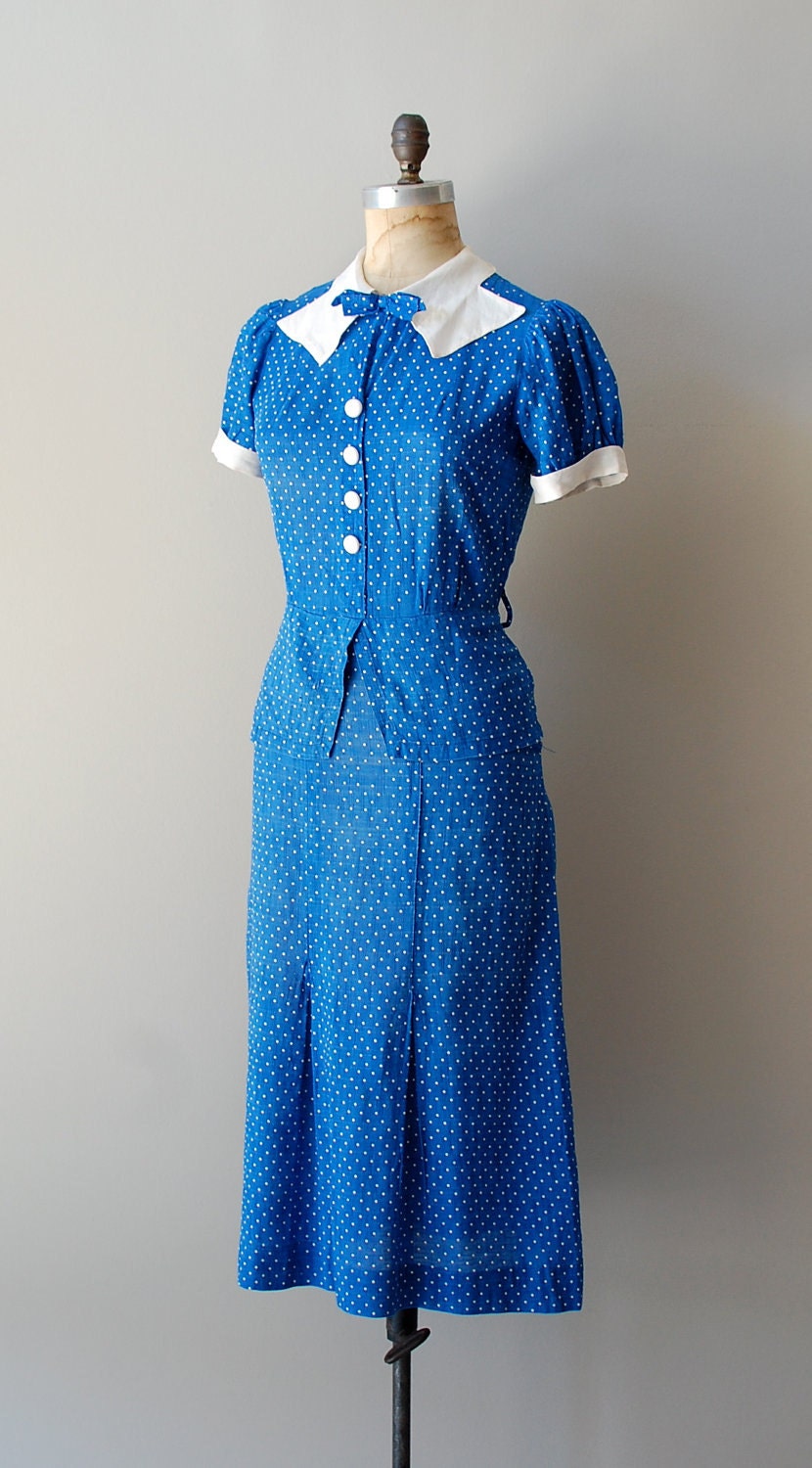 1930s dress / 30s dress / Deauville dress