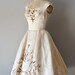 1950s wedding dress / silk 50s dress / beaded wedding dress / An Impossible Dream