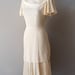 1940s dress / cream 40s dress / Glissando dress