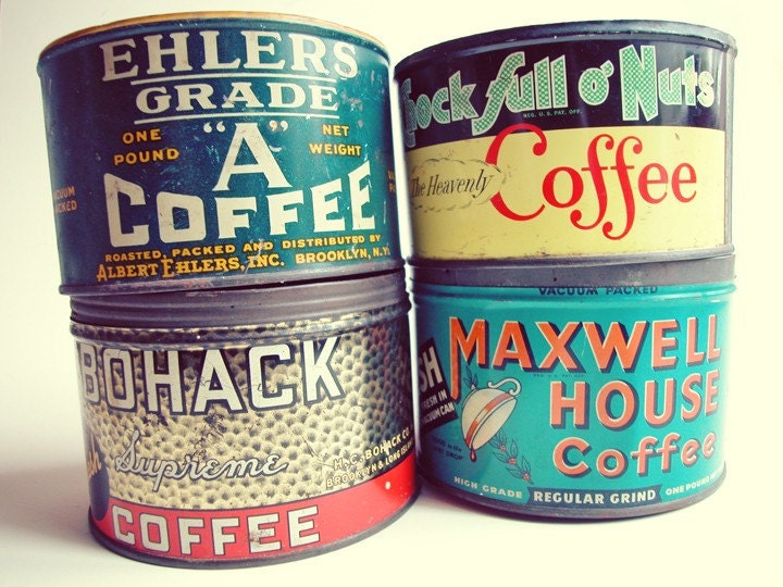 Unique Hand-Poured Soy Wax Candle in Vintage Coffee Can GREAT Gift for Coffee Lovers