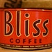 CANDLE Unique Hand-Poured Soy Wax Candle In Old Orange Vintage BLISS Coffee Tin Can Great Rustic Wedding BRIDAL Bride Gift Eco-Friendly