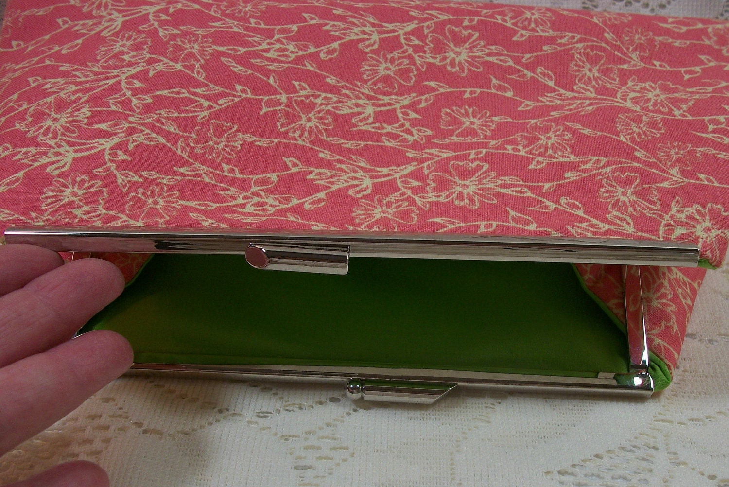 Coral Vines Clutch Bag