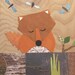Fox and Dragonfly Collage - eco-friendly - by Maple Shade Kids