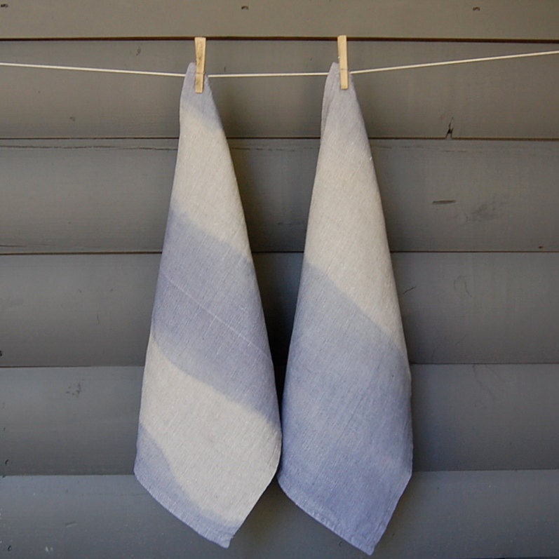 dyed tea towels - pair no. 2