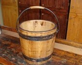 Wooden Bucket, rustic pine