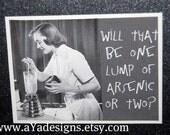 one lump of arsenic or two greeting card