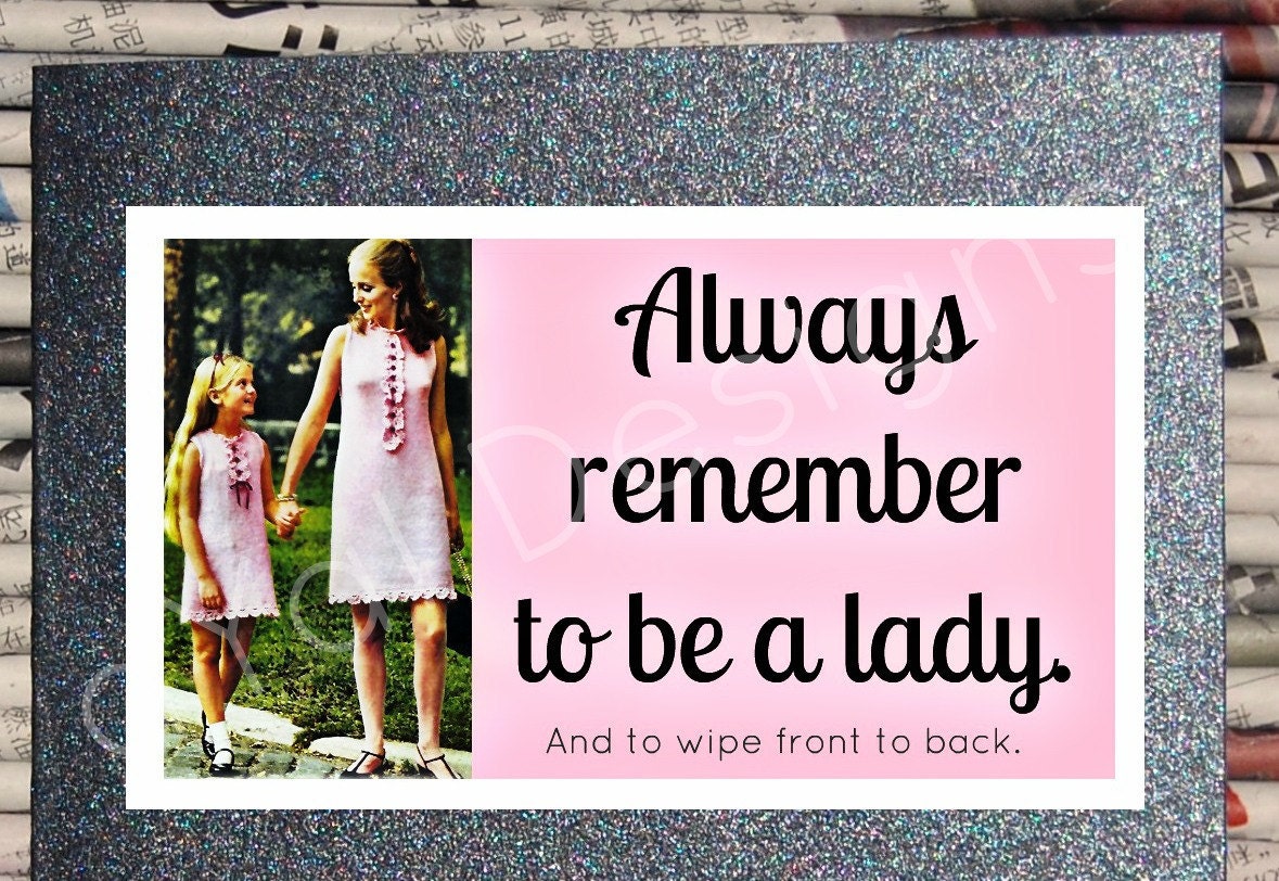 Always remember to be a lady.. Naughty, Adult, Funny Greeting Card