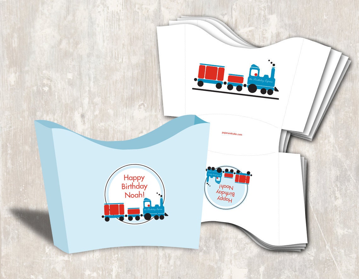 PRINT & SHIP Train Birthday Party Snack Boxes (set of 12) Il_570xn