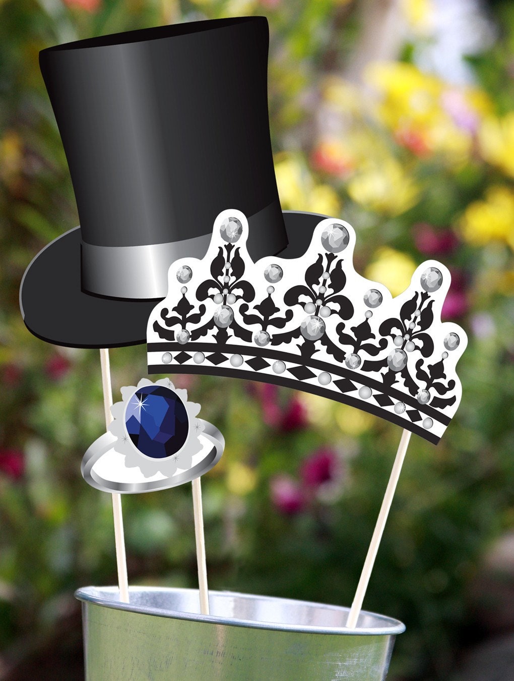 Will & Kate Royal Wedding Printable PHOTO BOOTH PROPS Customizable - download pdf