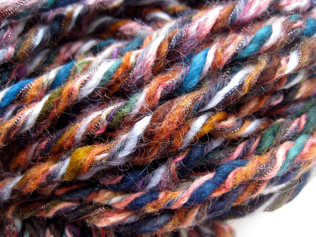 CLEARANCE 45% OFF-handmade upcycled yarn, Raku