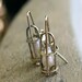 Bridal Wedding Earrings, Wedding Pearl Earrings,Rose Gold Earrings, Gold & Pearl Wedding Earrings, Pierced ears, 14k rose gold "Laterns"