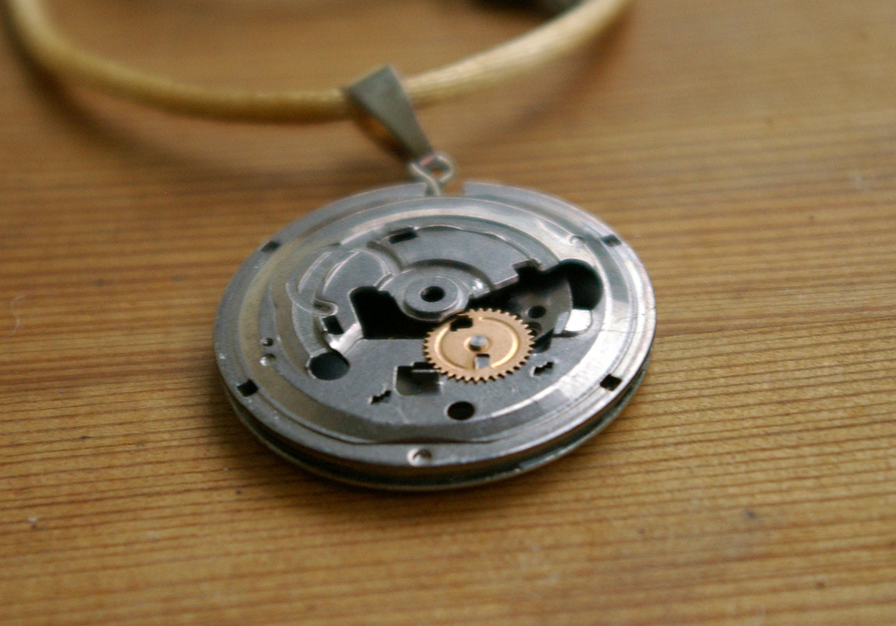 Abstract Steampunk Compartment Pendant