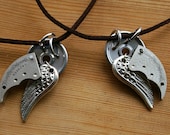 Abstract Angel Punk Fusion Pendant Pair