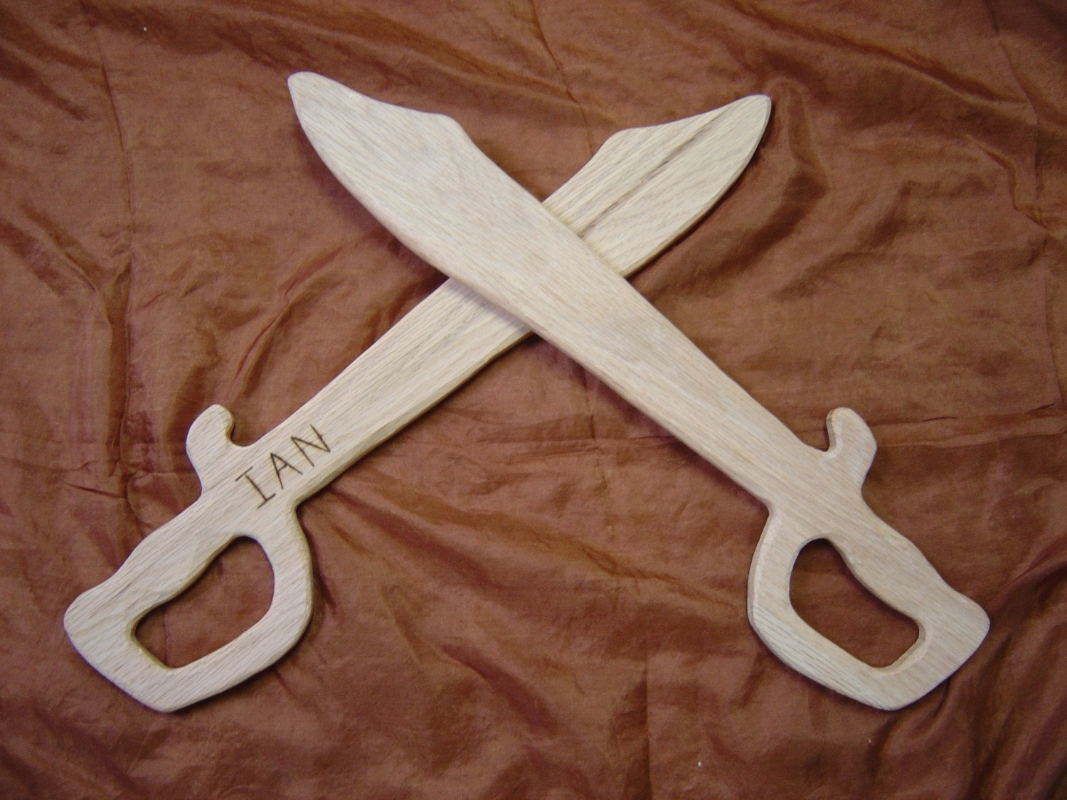 cutlass / sword of wood for little pirates or musketeers customized with name