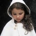 Girls CAPE Jacket Dressy Shrug - Weddings Accessory - Snow White Boiled Wool Capelet Hood Size 12 months 1T to 3T - Modern Kids Fall Fashion