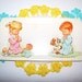 Vintage Tray Praying Babies