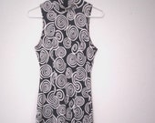 Vintage 90's mod psychedelic swirl-print dress