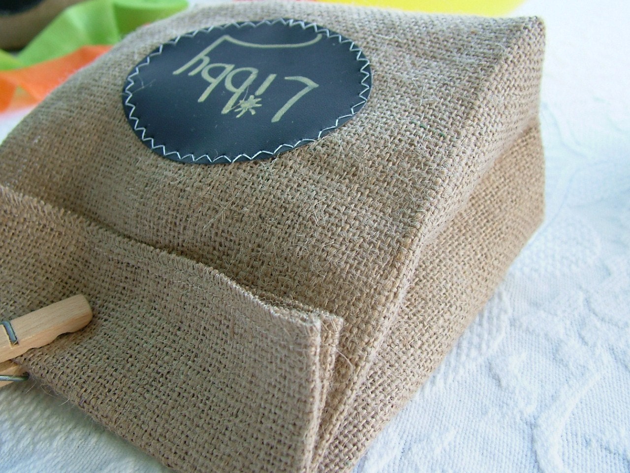 Burlap and Chalk Cloth Gift Bag ... Party Favor ... Table Number ... Centerpiece to personalize over and over again
