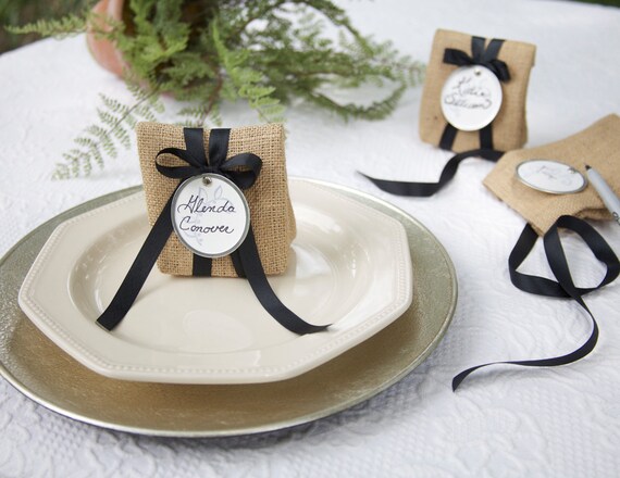 Партия выступает, Место карты, Аксессуар Сумки, рассадки Все в одном - набор из 24 с лентами