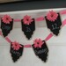 Set of 5 Chalkboard Fabric Banners ... Bunting ... Labels ... Signs ... Pennants to Customize Again and Again.