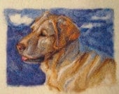 8 x 10" Custom Needle Felted Pet Portrait to Frame