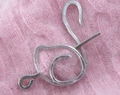Sterling Silver Swan Marker Buddie Shawl Pin