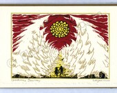3 Lagana Greeting cards, digitalized from Lagana's linoleum block prints, "Christmas Journey," plus 2 more of your choice.