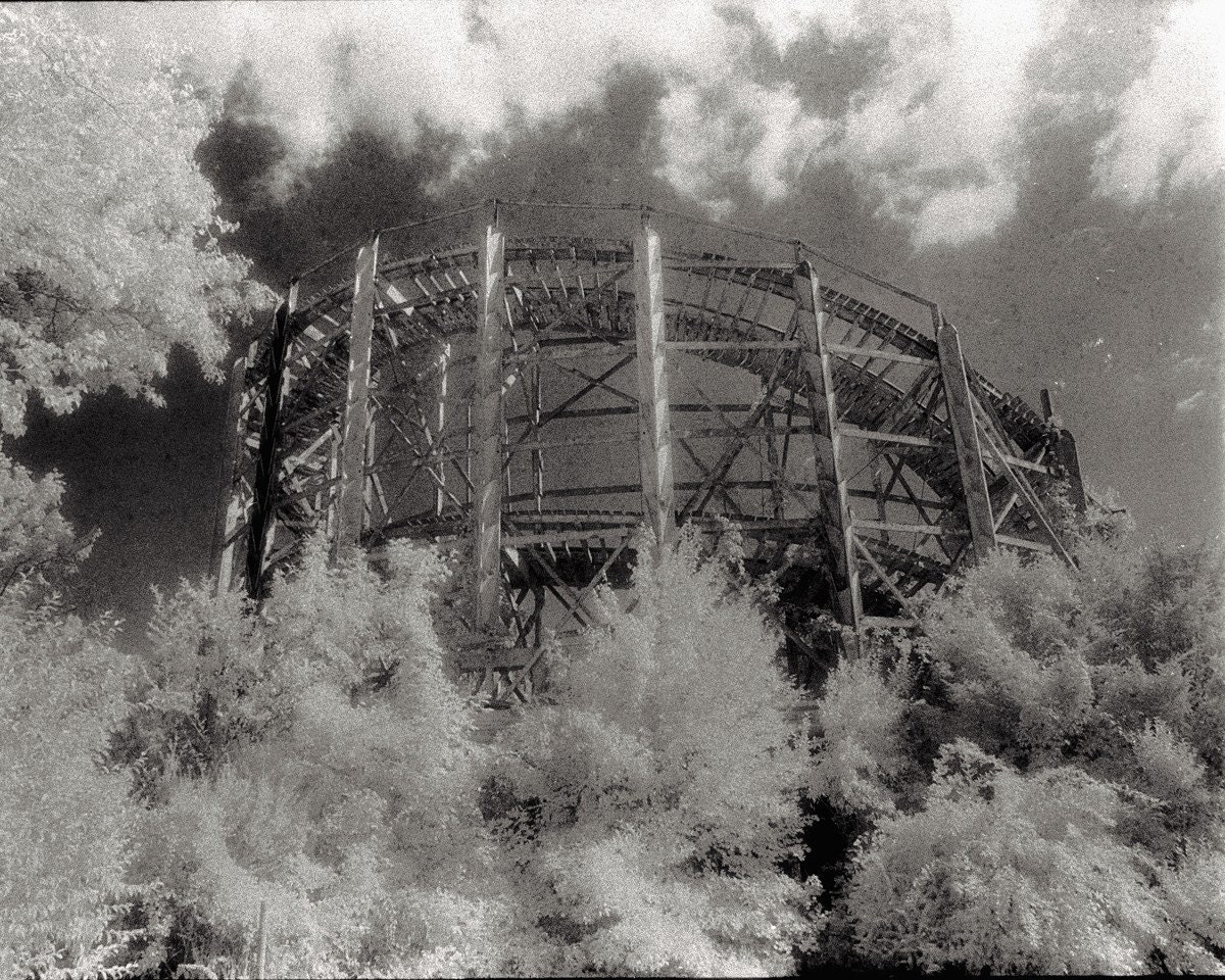 Abandoned Comet Roller Coaster Lincoln Amusement Park N. Dartmouth Massachusetts