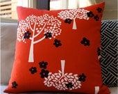 Kokka Trees 45 x 45 cm, 18 inch Cotton Cushion Cover, Throw Pillow
