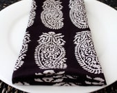 Block Printed Cotton Napkins, Set of 4