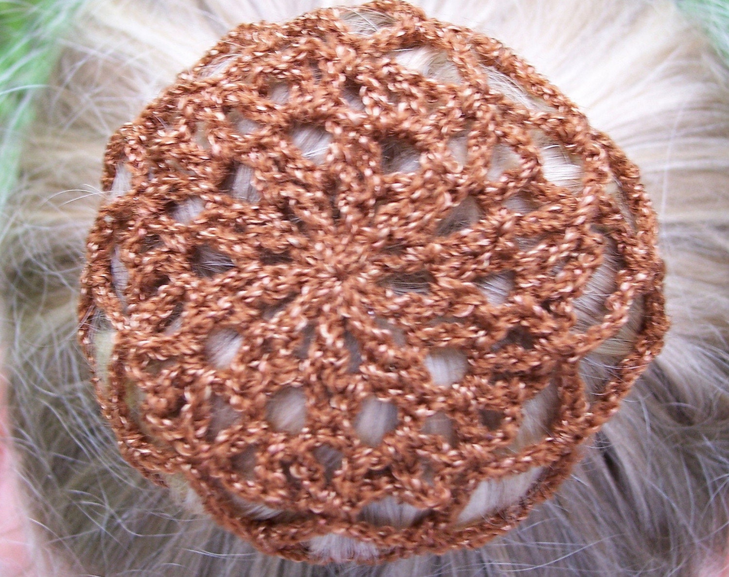 Snood Chignon LacenCrochet Lace Bun Holder Cover