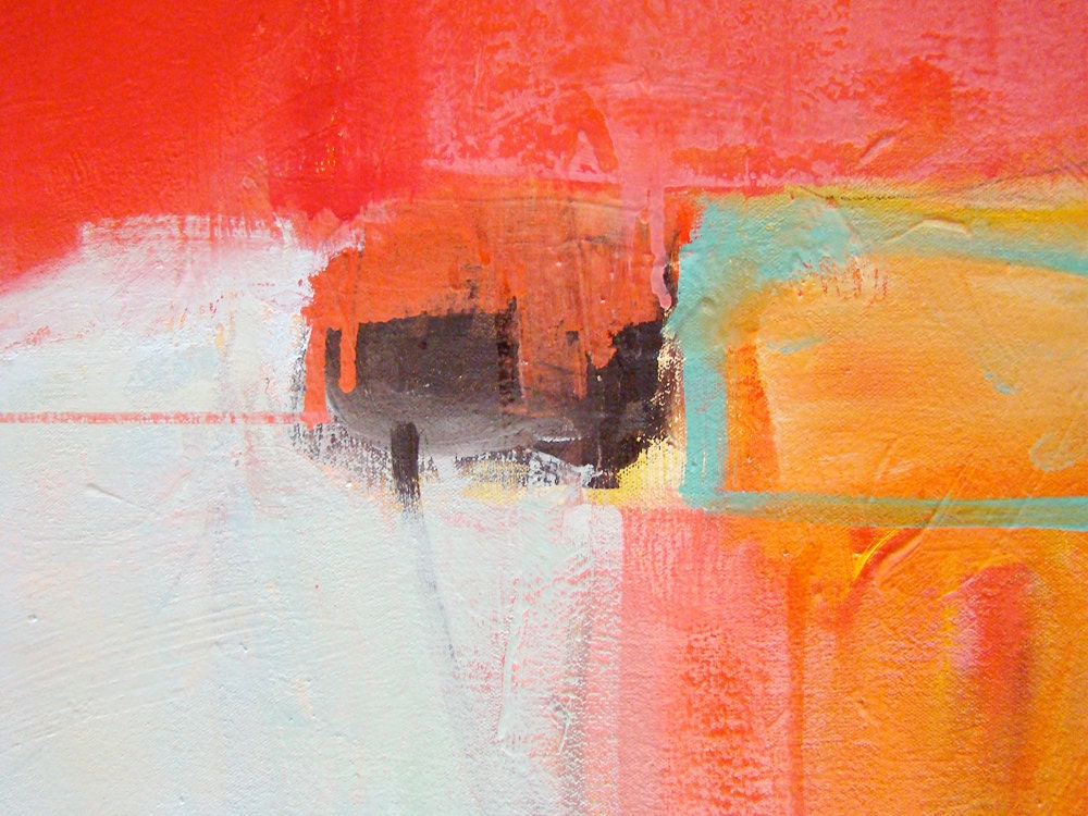 Contemporary Art Print from Abstract Original Painting by Jenny Gray, Bright, Modern Art 8x10