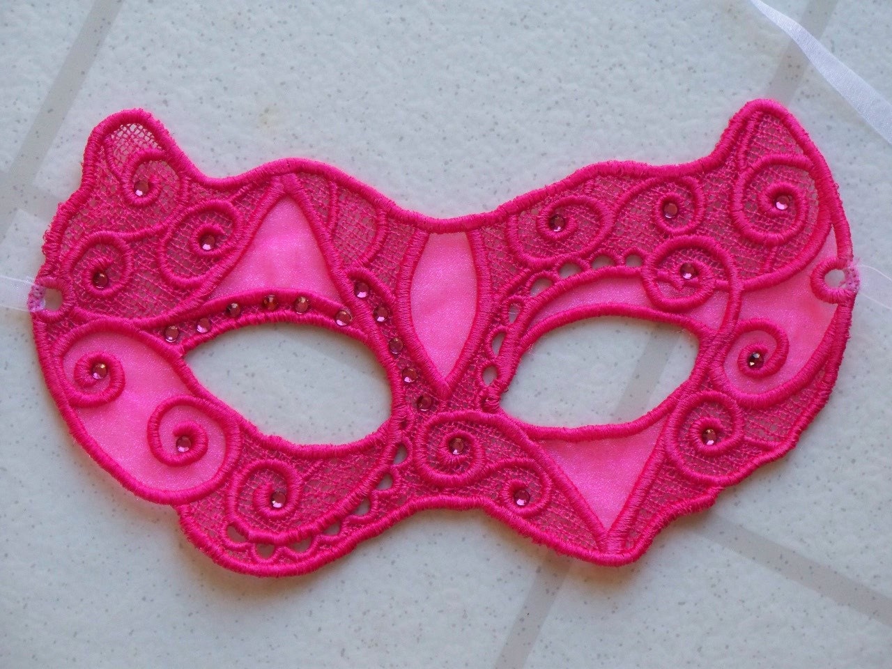 Pink Lace Mask