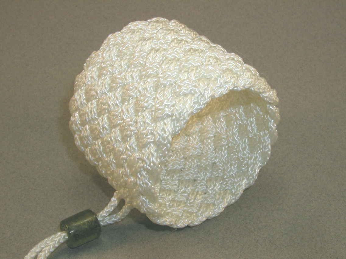 extra wide handwoven turks head knot sailor rope bracelet in white nylon 441