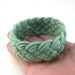 green and blue wide turks head knot sailor's rope bracelet 2259